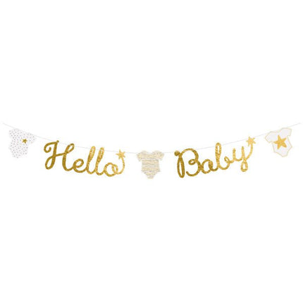 Letter Banner Hello Baby 1,6m van Riethmueller koop je bij Partywinkel
