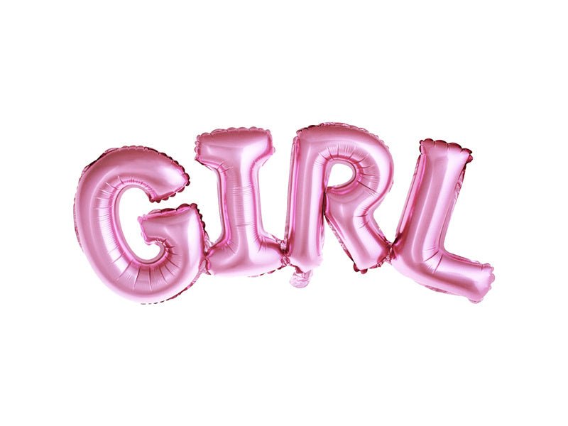 Letterballon Set Girl Roze Leeg 74cm van Partydeco koop je bij Partywinkel