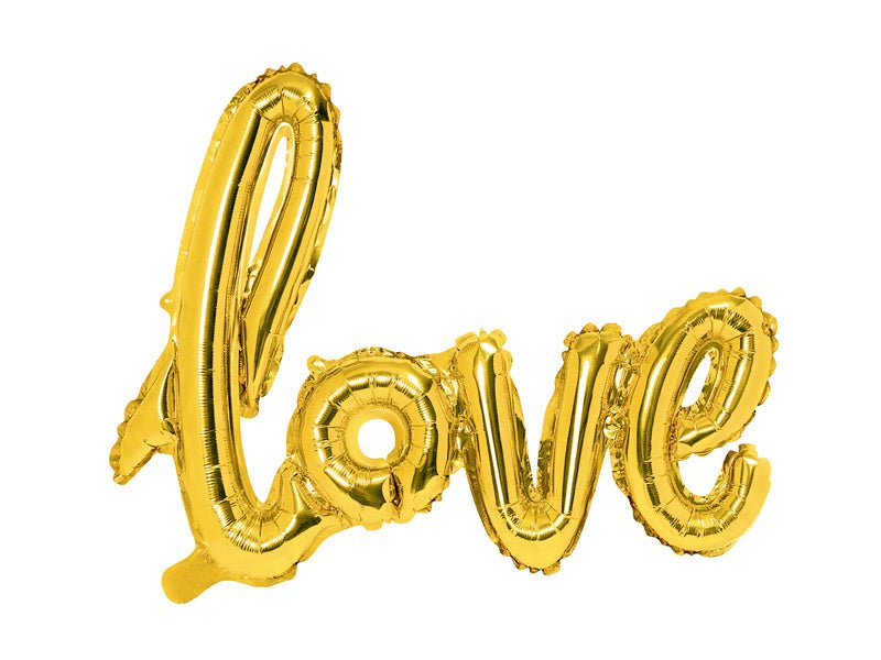 Letterballon Set Love Goud Leeg 73cm van Partydeco koop je bij Partywinkel