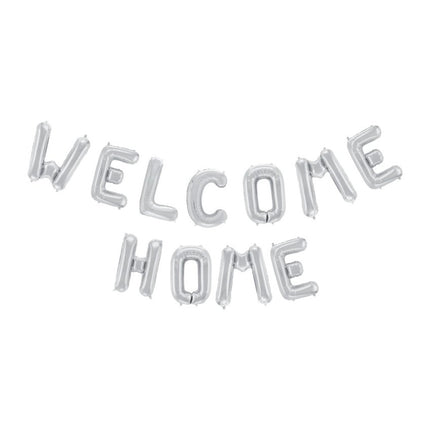 Letterballon Set Welcome Home Zilver van WeFiesta koop je bij Partywinkel
