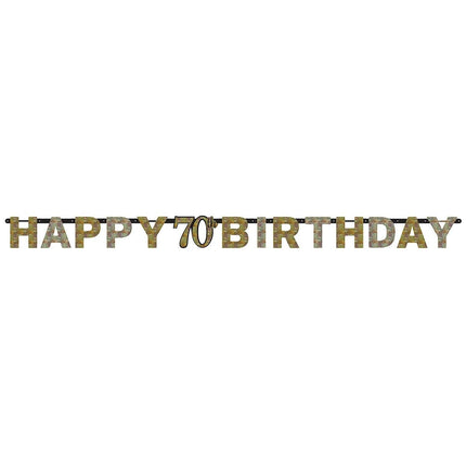Letterslinger 70 Jaar Happy Birthday 304cm van Riethmueller koop je bij Partywinkel
