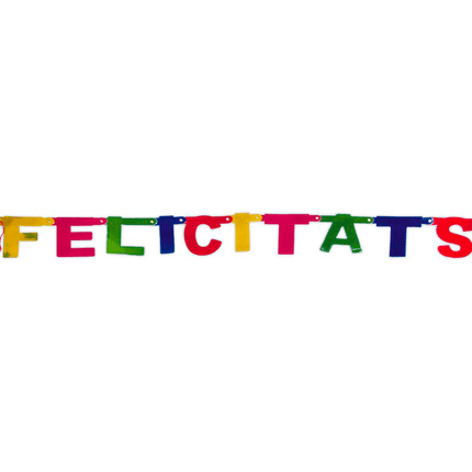 Letterslinger Felicitats 1,4m van Fiestas Guirca koop je bij Partywinkel