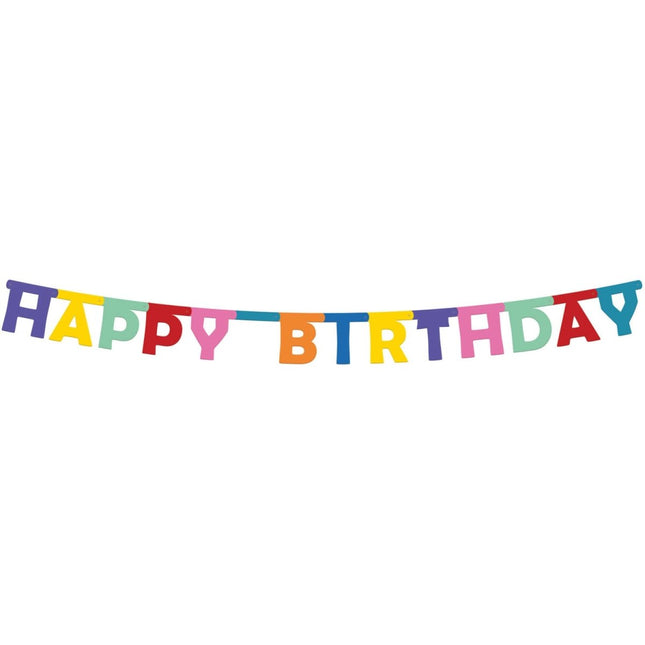 Letterslinger Happy Birthday 1,6m van Folat koop je bij Partywinkel
