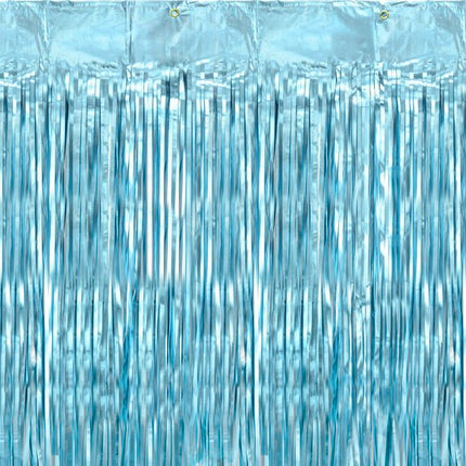 Lichtblauw Deurgordijn 2,5m van Partydeco koop je bij Partywinkel