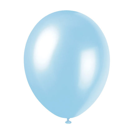 Lichtblauwe Ballonnen Glans 30cm 10st van Unique koop je bij Partywinkel