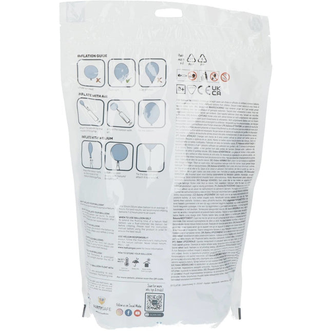 Lichtblauwe Ballonnen Powder Blue 33cm 100st van Folat koop je bij Partywinkel