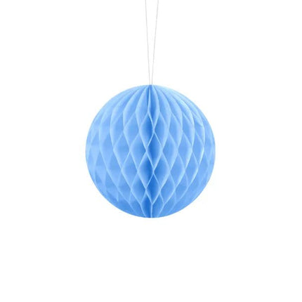 Lichtblauwe Honeycomb 10cm van Partydeco koop je bij Partywinkel