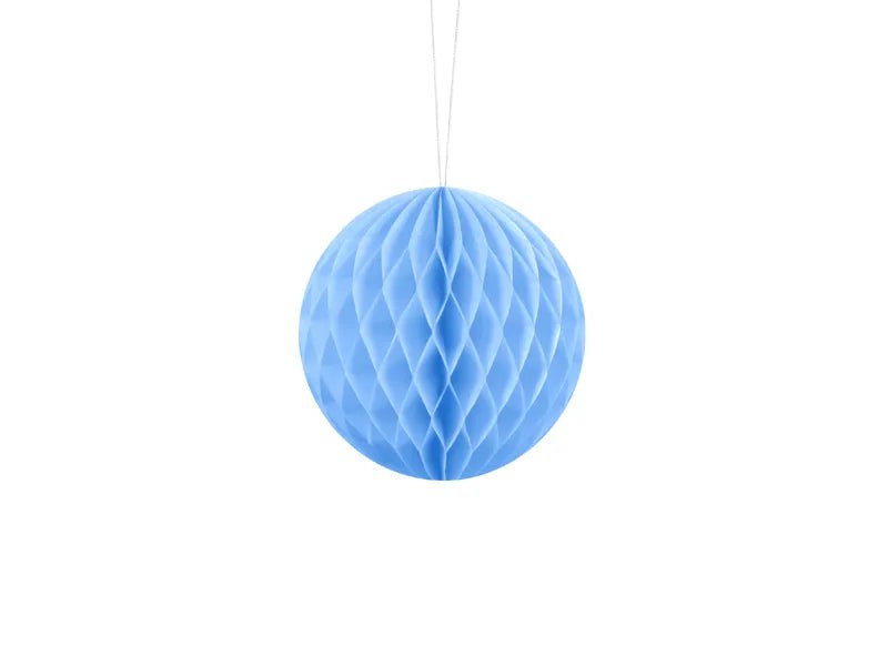 Lichtblauwe Honeycomb 10cm van Partydeco koop je bij Partywinkel