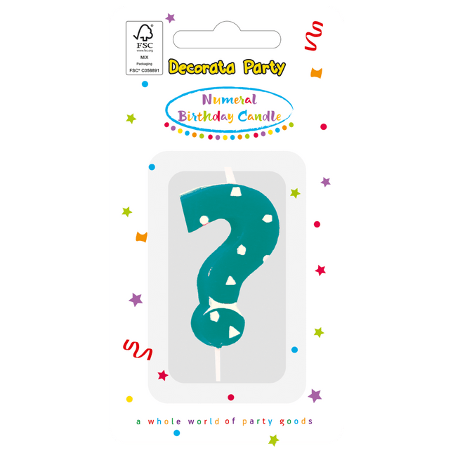 Lichtblauwe Kaars Vraagtenking van Procos koop je bij Partywinkel