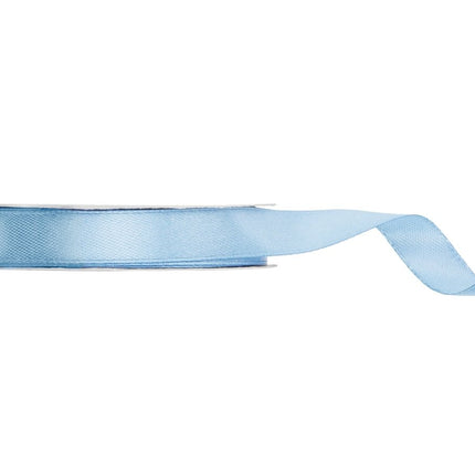 Lichtblauwe Lint 12Mm Satijn 25m van Partydeco koop je bij Partywinkel