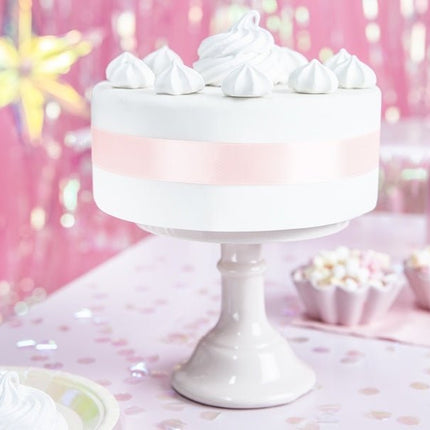 Lichtroze Satijn Lint 25mm 25m van Partydeco koop je bij Partywinkel