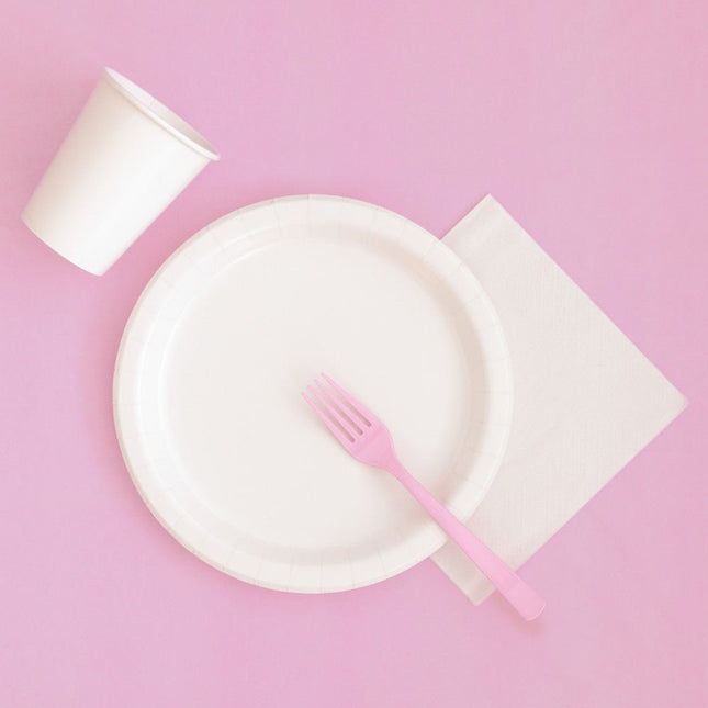 Lichtroze Tafelkleed Plastic 2,74m van Unique koop je bij Partywinkel