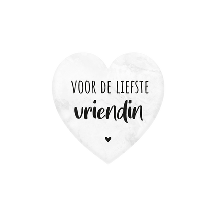 Liefste Vriendin Marmer Hartje 5cm van Paper Dreams koop je bij Partywinkel