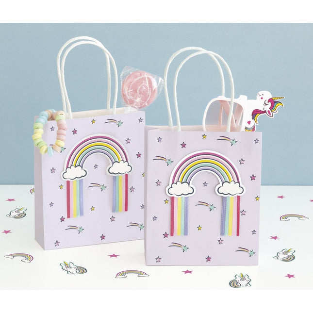 Lila Uitdeeltasjes Regenboog 3st van Unique koop je bij Partywinkel