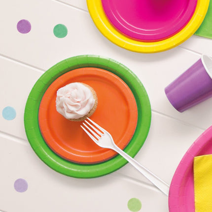 Lime Groene Borden Rond 23cm 16st van Unique koop je bij Partywinkel