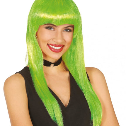 Lime Groene Pruik Pony van Fiestas Guirca koop je bij Partywinkel