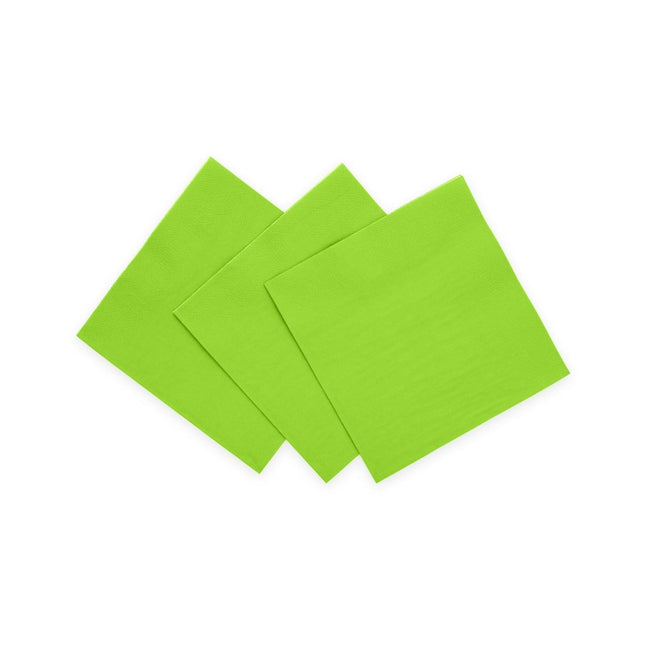 Lime Groene Servetten 3 Laags 24cm 20st van WeFiesta koop je bij Partywinkel