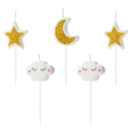 Little Star Kaarsen 3cm 5st van Partydeco koop je bij Partywinkel