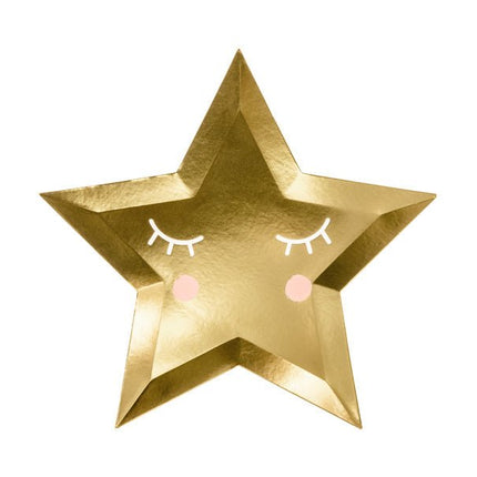 Little Star Star Borden Goud 27cm 6st van Partydeco koop je bij Partywinkel