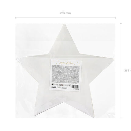 Little Star Star Borden Goud 27cm 6st van Partydeco koop je bij Partywinkel