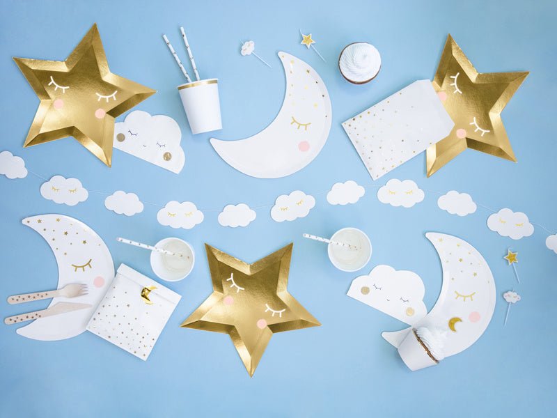Little Star Star Borden Goud 27cm 6st van Partydeco koop je bij Partywinkel