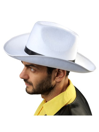 Lucky Luke cowboyhat, hvid, one size