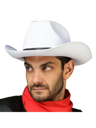 Lucky Luke cowboyhat, hvid, one size