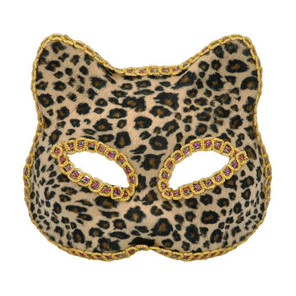 Luipaard Masker Goud van Boland koop je bij Partywinkel