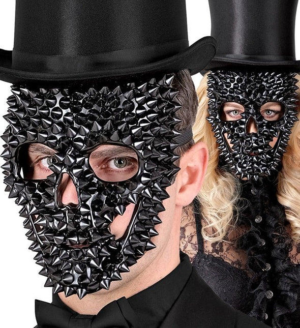 Masker Schedel Zwart Met Nagels van Widmann koop je bij Partywinkel