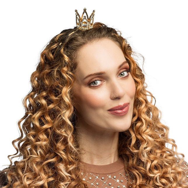 Metalen diadeem Kroon Esther van Boland koop je bij Partywinkel