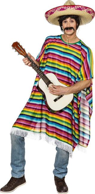 Mexicaanse Poncho Gekleurd van Orlob koop je bij Partywinkel
