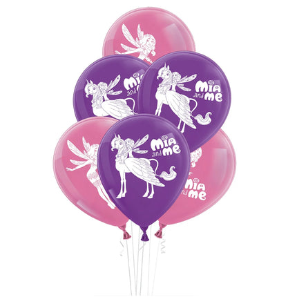 Mia And Me-balloner, lilla og lyserøde, 25 cm, 10 stk.