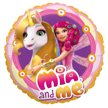 Mia And Me Heliumballon, farvet, rund, tom, 45 cm