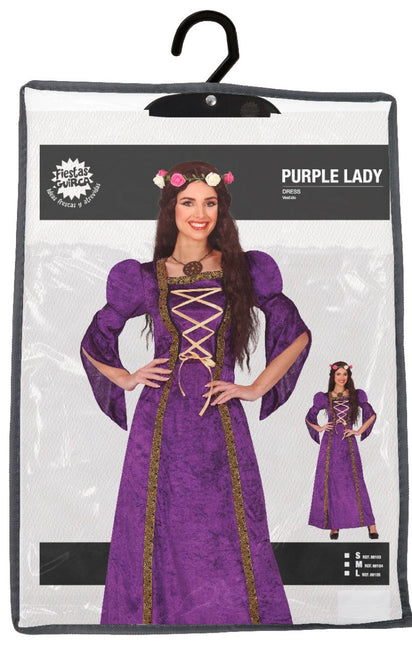 Middeleeuwen Jurk Paars Dames van Fiestas Guirca koop je bij Partywinkel