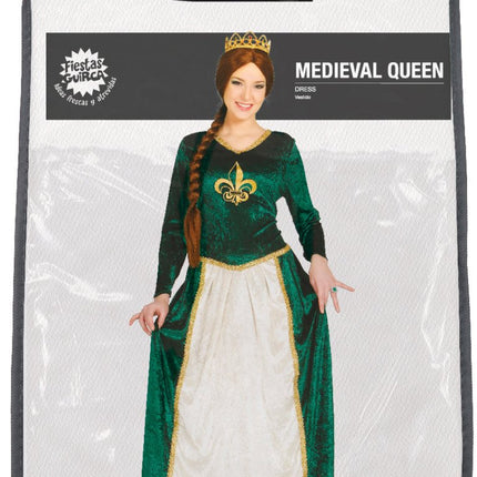 Middeleeuwse Koningin Jurk Dames van Fiestas Guirca koop je bij Partywinkel