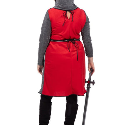 Ridder Jurk Grijs Rood Dames 3 delig van Wilbers & Wilbers koop je bij Partywinkel