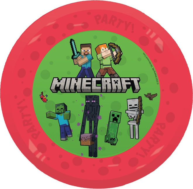 Minecraft Borden Herbruikbaar 21cm 4st van Procos koop je bij Partywinkel