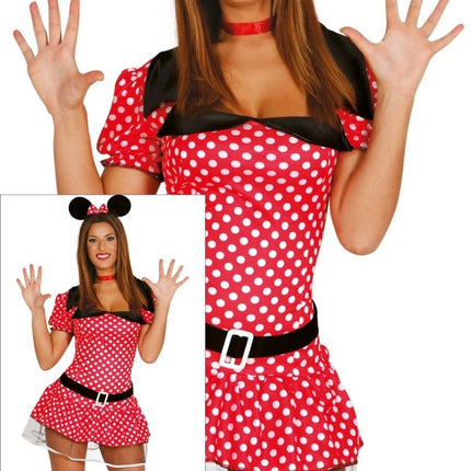 Minnie Mouse Kostuum Wit Rood Dames van Fiestas Guirca koop je bij Partywinkel