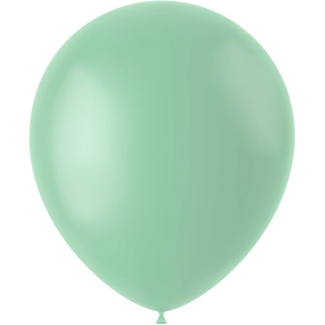 Mintgroene Ballonnen Powder Pistache 33cm 100st van Folat koop je bij Partywinkel