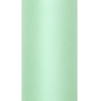 Mintgroene Tule Rol 30cm 9m van Partydeco koop je bij Partywinkel