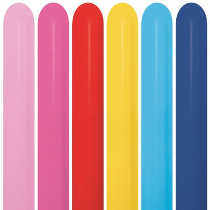 Modelleerballonnen Nozzle Up Fashion Mix 7,6cm 152cm 50st van Sempertex koop je bij Partywinkel