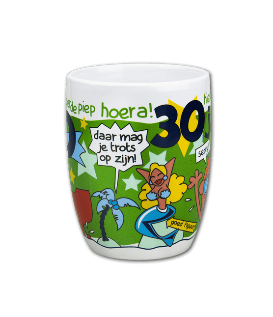 Mok 30 Jaar 12cm van Paper Dreams koop je bij Partywinkel