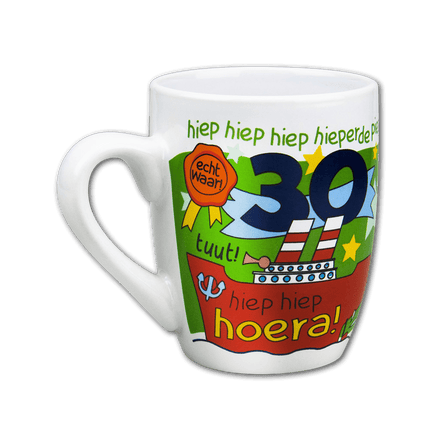 Mok 30 Jaar 12cm van Paper Dreams koop je bij Partywinkel