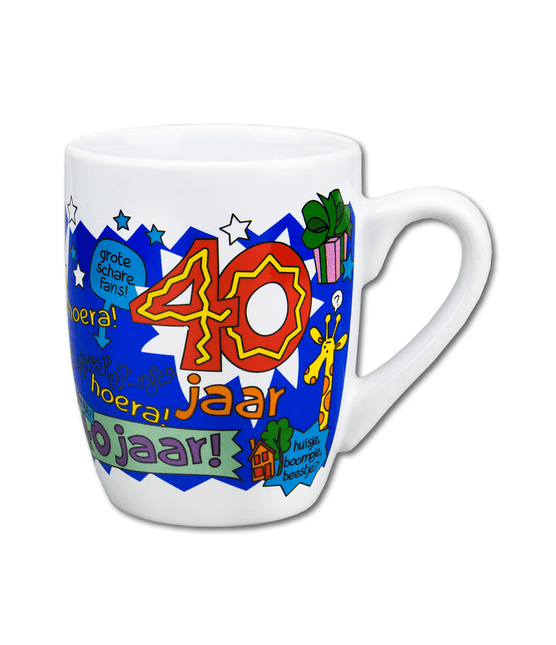 Mok 40 Jaar Man 12cm van Paper Dreams koop je bij Partywinkel