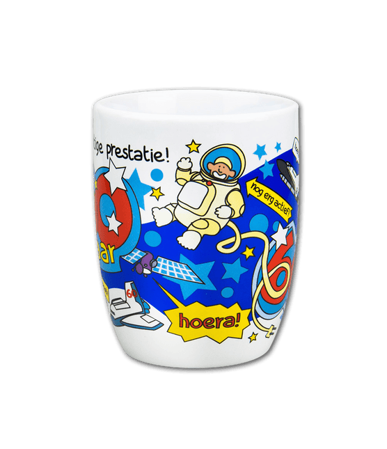 Mok 60 Jaar 12cm van Paper Dreams koop je bij Partywinkel