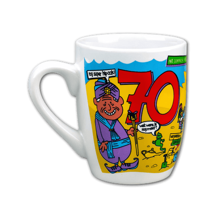 Mok 70 Jaar 12cm van Paper Dreams koop je bij Partywinkel