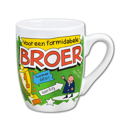 Mok Broer 12cm van Paper Dreams koop je bij Partywinkel