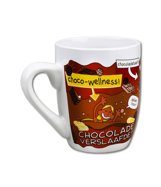 Mok Chocolade Verslaafde 12cm van Paper Dreams koop je bij Partywinkel