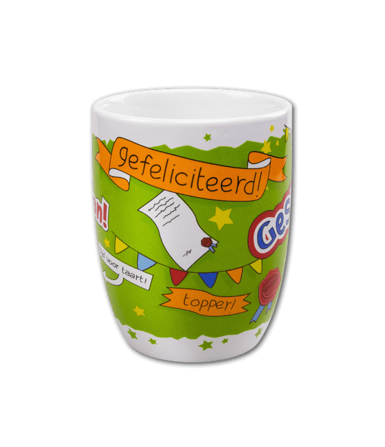 Mok Geslaagd Goed Gedaan 12cm van Paper Dreams koop je bij Partywinkel