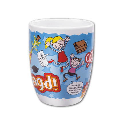 Mok Geslaagd Te Gek 12cm van Paper Dreams koop je bij Partywinkel